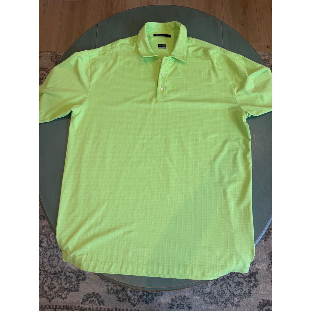 Nike Tiger Woods Collection Golf Polo Shirt XL Lime Green Neon 256465-343